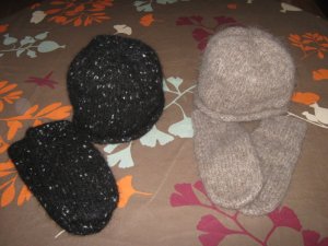 more knit and felted hats and mitts