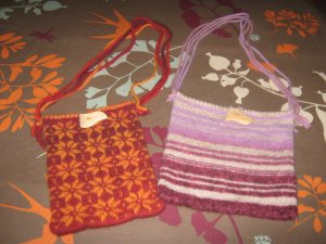 my own design for knit and felted handbags